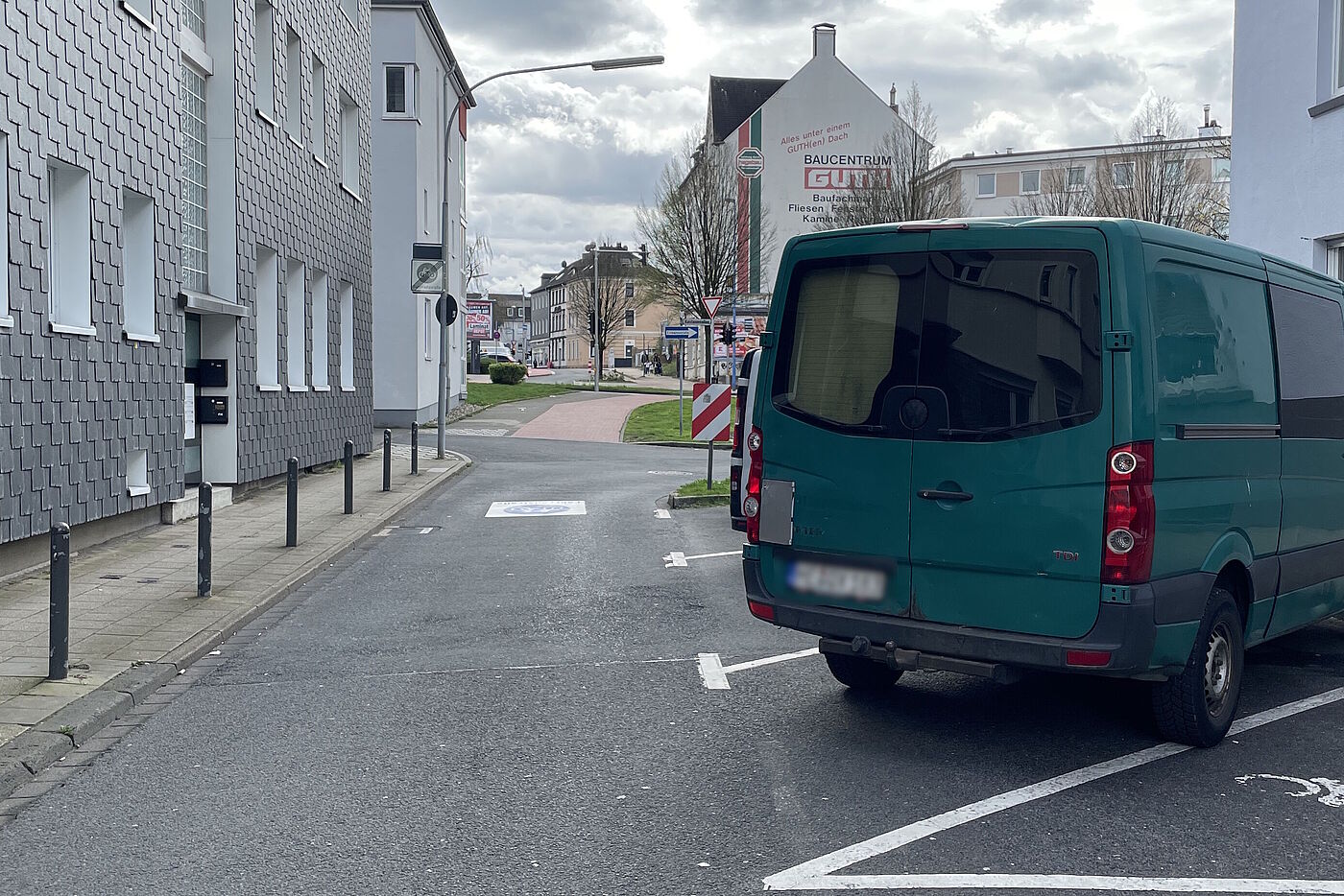 Fahrradstraße Mettmanner Straße Ausfahrt. 