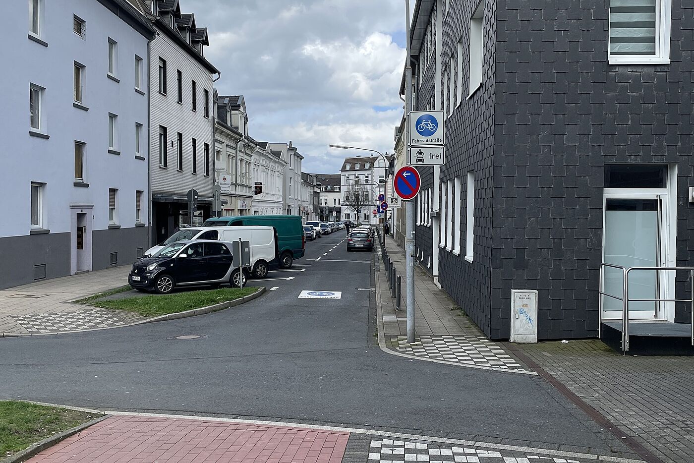 Fahrradstraße Mettmanner Straße Einfahrt Süd