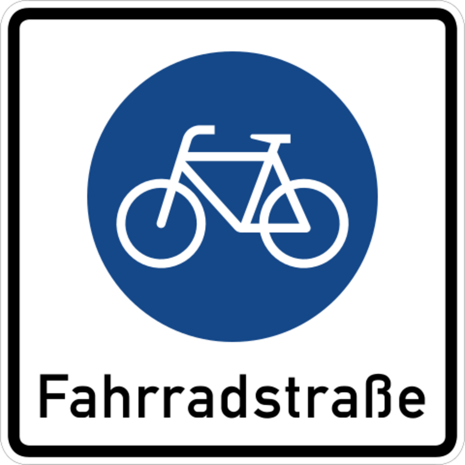 Zeichen 244.1 Beginn einer Fahrradstraße Verkehrszeichen 244.1: Beginn einer Fahrradstraße