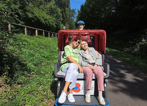 Die Rikscha im Einsatz